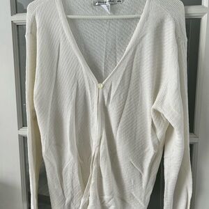 5/$25 casual Elegant White pullover cardigan VTG Women's Sweater size 10-12 😌